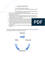 Procedure For Triad Discussion