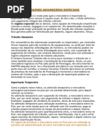 Regimes Aduaneiros Especiais