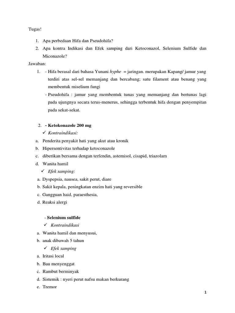 Perbedaan Hifa dan Pseudohifa | PDF