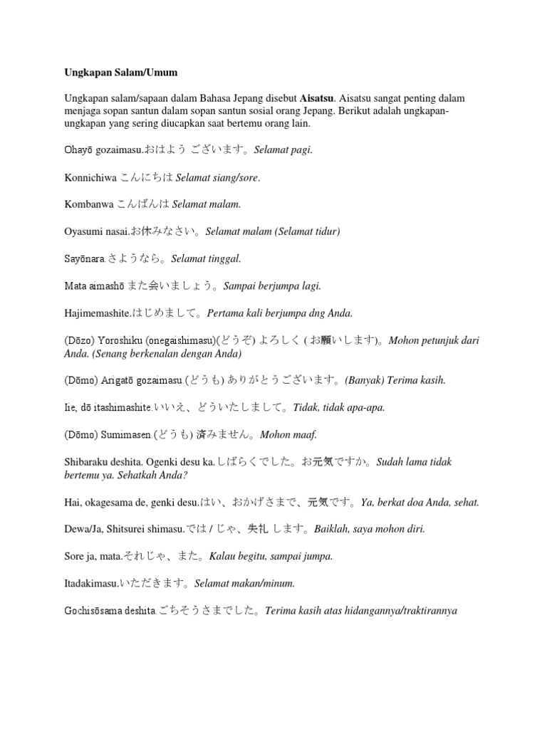 Ungkapan Salam Umum Anda Senang Berkenalan Dengan Anda