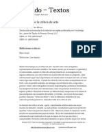 [El Estado de La Crítica de Arte] Reflexiones Críticas