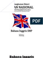 Rangkuman Materi UN B.Inggris SMP 2013