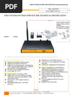 f3b32 Wcdma&Wcdma Wifi Router Specification