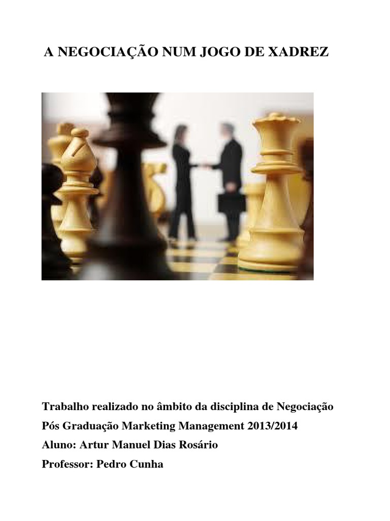 Trabalho de Negociação Sobre Xadrez, PDF, Aberturas (xadrez)