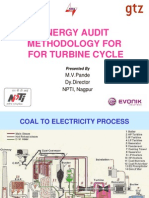 Energy Audit Methodology For FOR Turbine Cycle: M.V.Pande Dy - Director NPTI, Nagpur