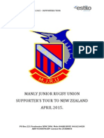Manly Supporters Itinerary 2015