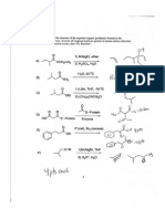 Organic Chemistry 118C Practice Exam + Key (Midterm 1)
