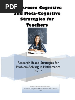 Classroom Cognitive and Metacognitive Strategies for Teachers_Revised_SR_09.08.10