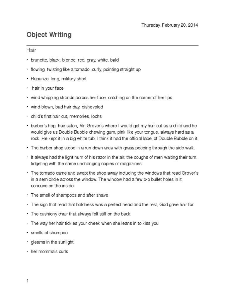 Object Writing Examples | PDF