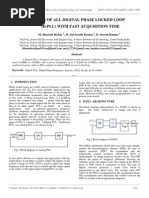 Design of All Digital Phase Locked Loop