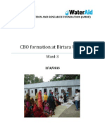 Report On CBO Formation