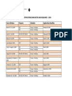 API 2014 Exam Schedule