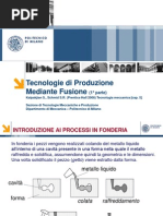 Tecniche Di Fonderia - I Parte