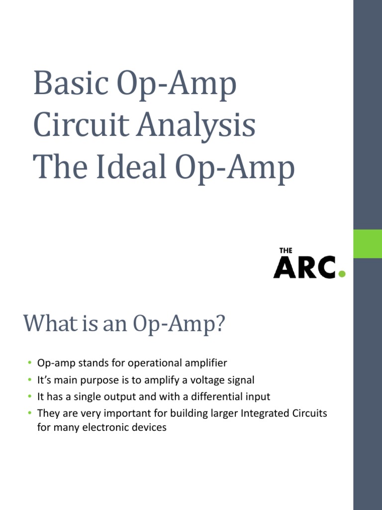 Basic OpAmp Circuit Analysis PDF Operational Amplifier Amplifier