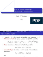 Sinus Dezvoltare in Serie TAYLOR