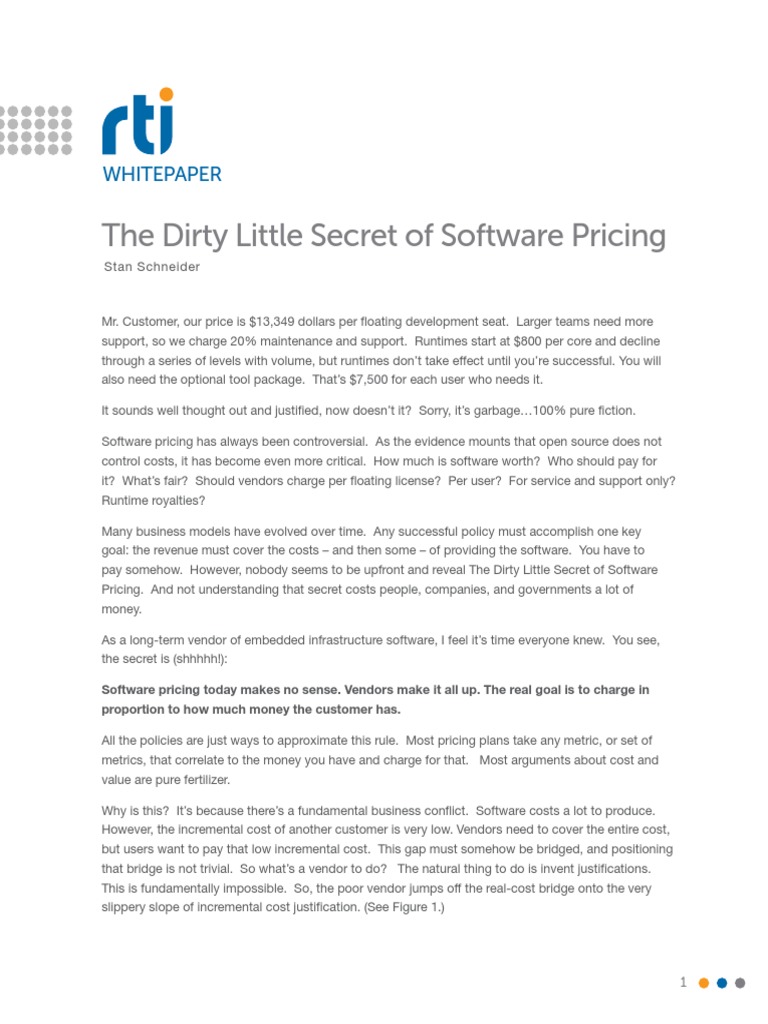Dirty Little Secret PDF Royalty Payment Risk
