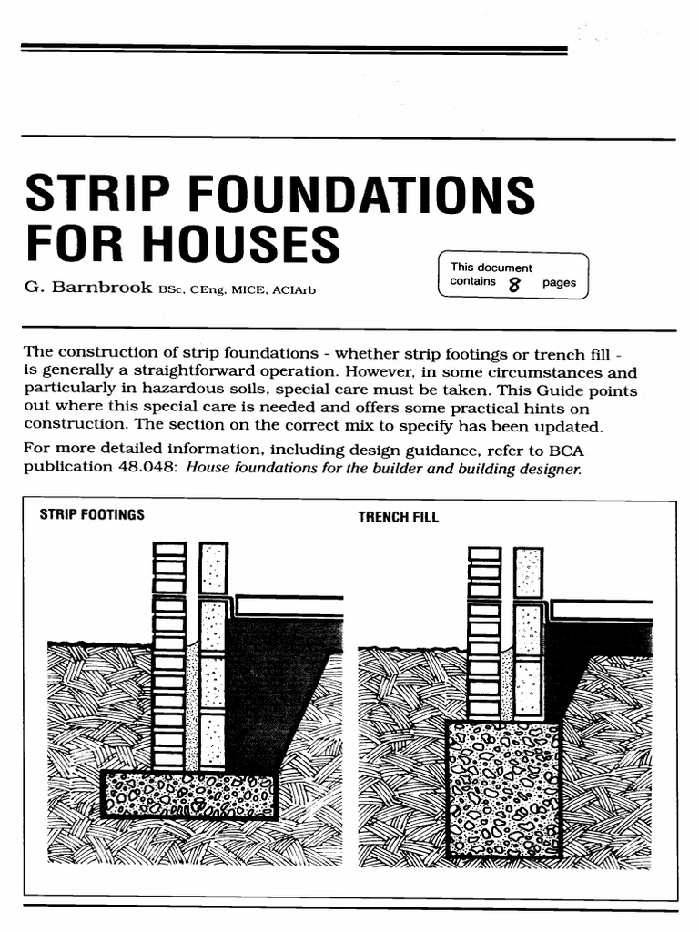 Strip Foundation Construction Pdf