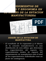 Requerimientos de Espacio y Ergonomia en El Diseño