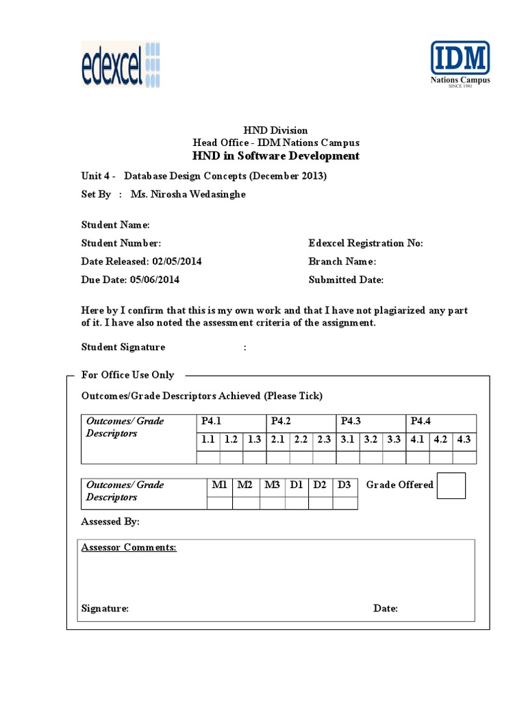 Database Design Concepts Assignment | PDF | Databases | Computer Data