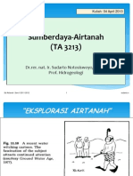 10 Hidrogeologi - Explorasi Airtanah - 01 Sudarto Notosiswoyo