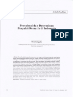 Prevalensi Dan Determinan Penyakit Rematik Di Indonesia (Des 2009)