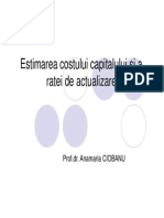 Curs 6 - Estimarea Costului Capitalului