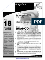 INSS Prova Cargo NM 18 Caderno Branco1
