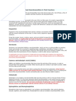 Function of Neurotransmitters