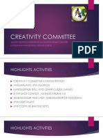 Creativity Committee: Junior Philippine Institute of Accountants-Unp Chapter Action Plan For School Year 2014-2015
