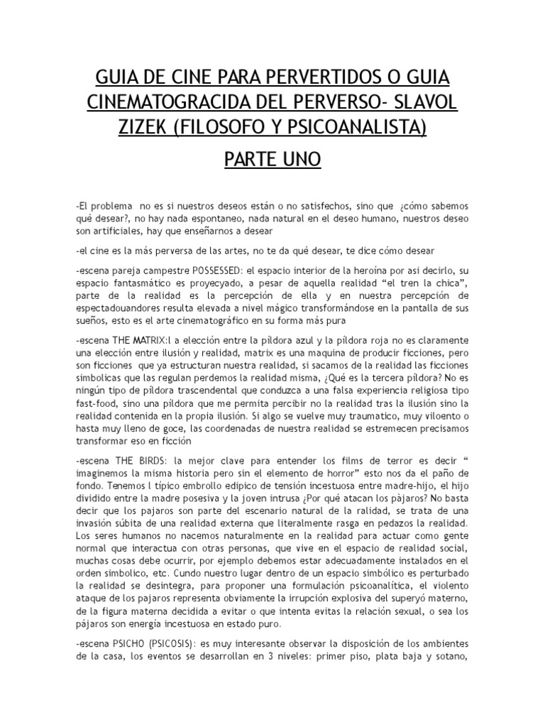 Resumen La Guia de Cine para PervertidosZizec PDF Carné de