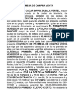 Promesa de Compra Venta Casa El Rodeo