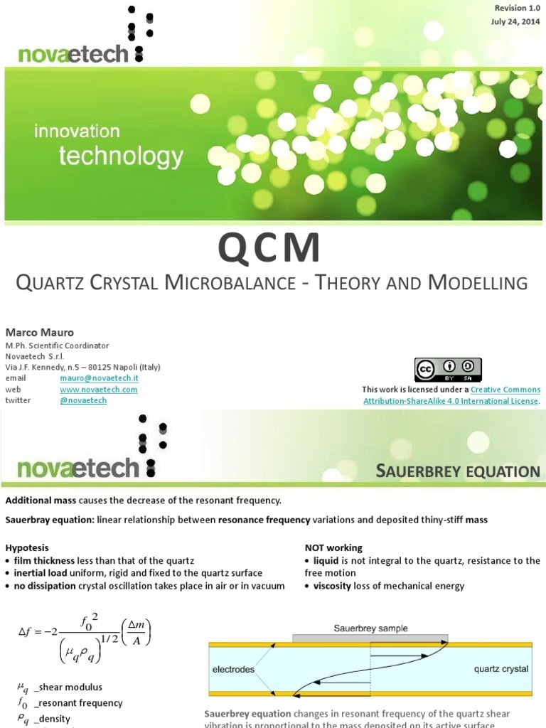 Sauerbrey Equation in QCM Analysis | PDF | Classical Mechanics ...