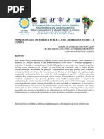 Implementação de Política Pública - Uma Abordagem Teórica e Crítica