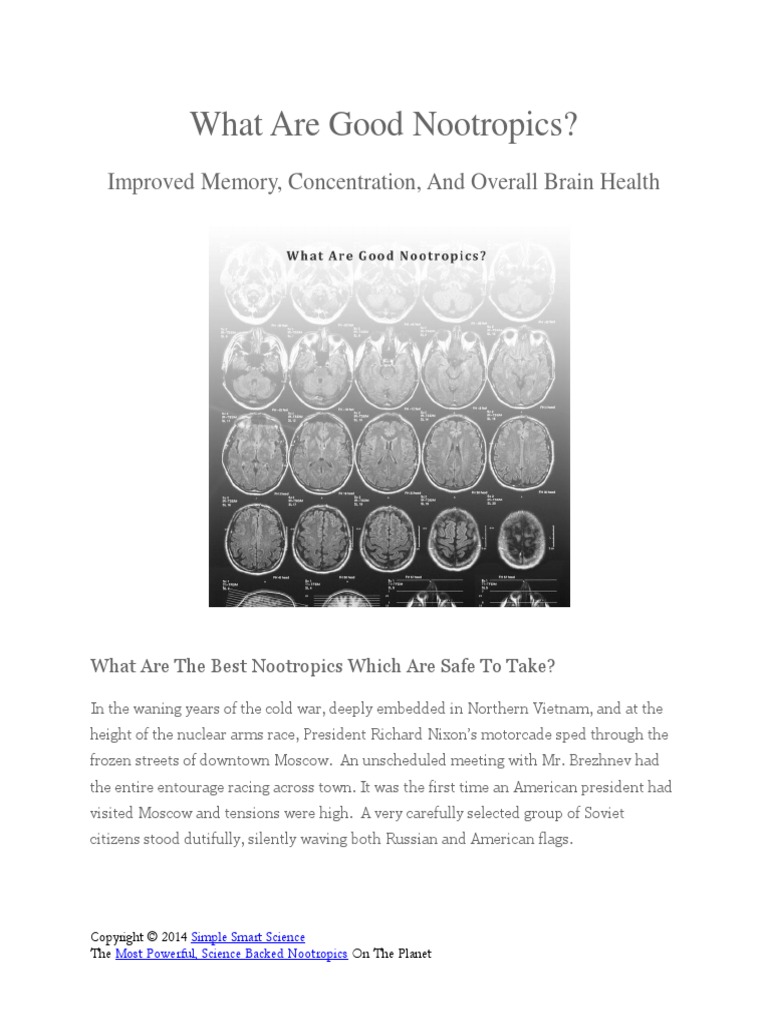 What Are Good Nootropics PDF Dementia Stimulant