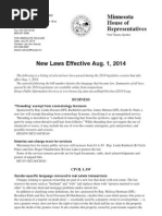 Download New Laws Effective Aug 1 2014 by Minnesota Public Radio SN234977574 doc pdf