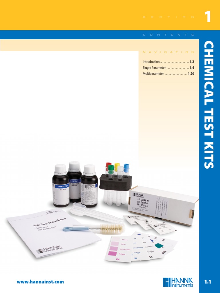 Section1 ChemicalTestKits | PDF