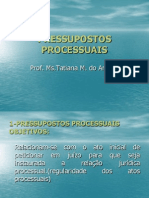 PRESSUPOSTOS PROCESSUIAS