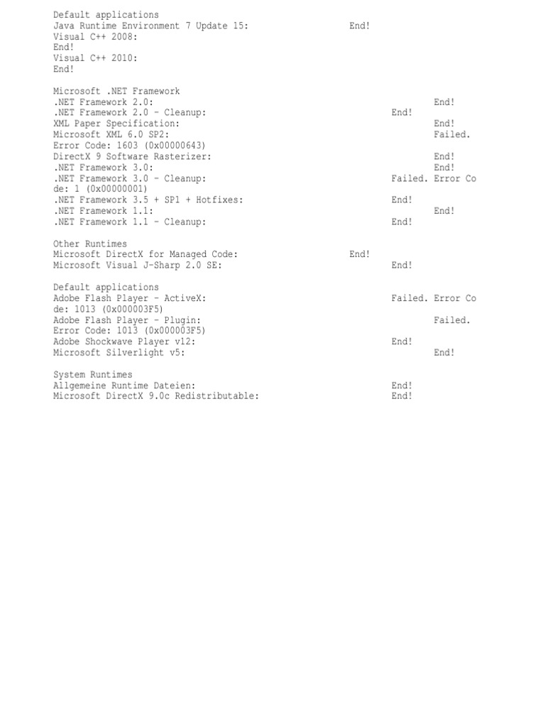 Default Application Installation Status | PDF | Computers | Technology ...