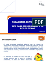 Vacaciones de Verano 2014 - Tips para Tu Seguridad y La de Los Demas