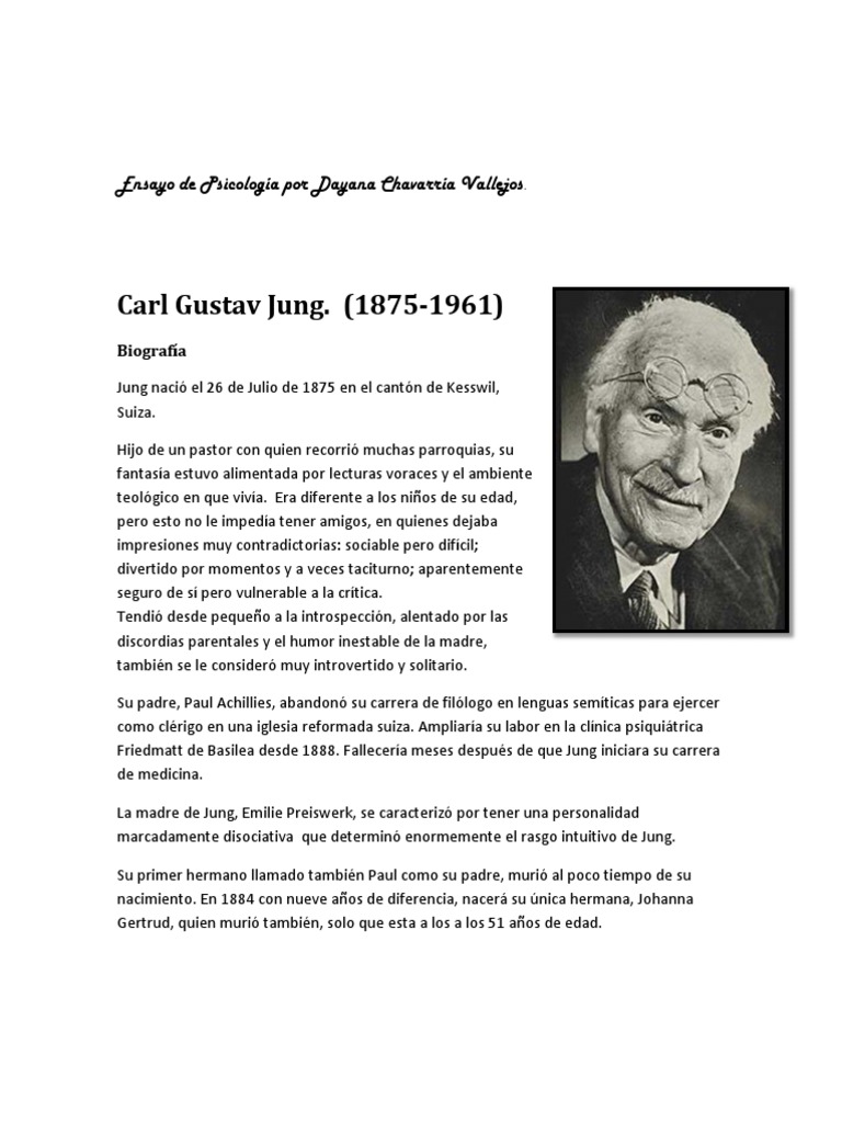 Carl Gustav Jung (Psicoanálisis) Carl Jung Psicología