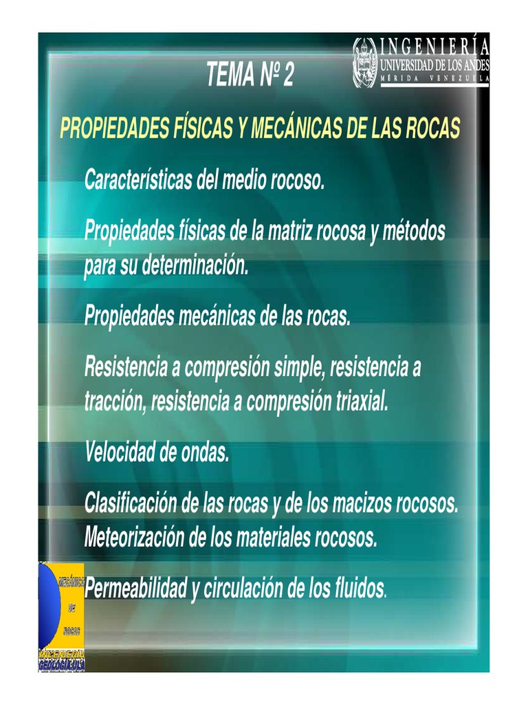 Propiedades de La Matriz Rocosa | PDF | Meteorización | Roca (geología)