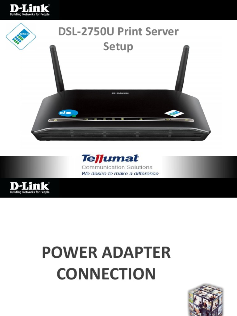 DSL2750U Print Server Setup Printer Local Area Network