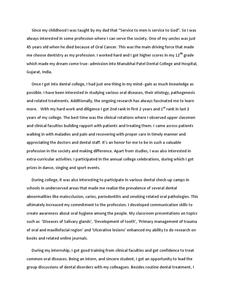 Essay Sample Oral And Maxillofacial Surgery Dentistry
