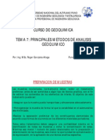 PG5- Principales Metodos de Analisis Geoquimico