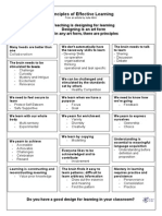 Principles of Effective Learning