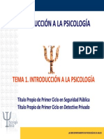 Tema 1. Introducción A La Psicología.