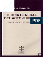Teoria General Del Acto Juridico - Victor Vial Del Rio