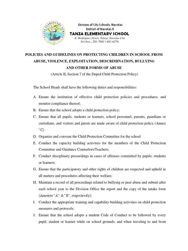 Child Protection Policy | PDF | Child Protection | Children's Rights