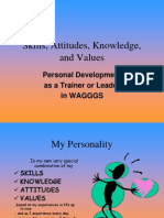 Skills, Attitudes, Knowledge, and Values: Personal Development As A Trainer or Leader in Wagggs