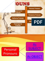 Personal Pronouns Demonstrative Pronouns Possessive Pronouns Reflexive Pronouns Relative Pronouns Interrogative Pronouns